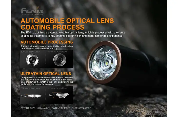Fenix Lighting E20 V2.0 350 Lumens Luminus SST20 LED Flashlight E20V2BK - view 7